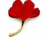 Ginkgo Leaf Brooch Pin - Image 