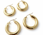Chunky Hoops Earrings - Image 