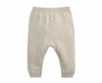 Baby Oatmeal Knit Polo Bodysuit and Bottoms Set - Image 