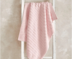 Baby Cellular Cotton Blanket in Pink - Image 