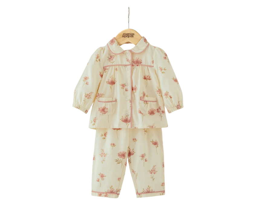 53 Baby Floral Woven Pyjamas - Image 1