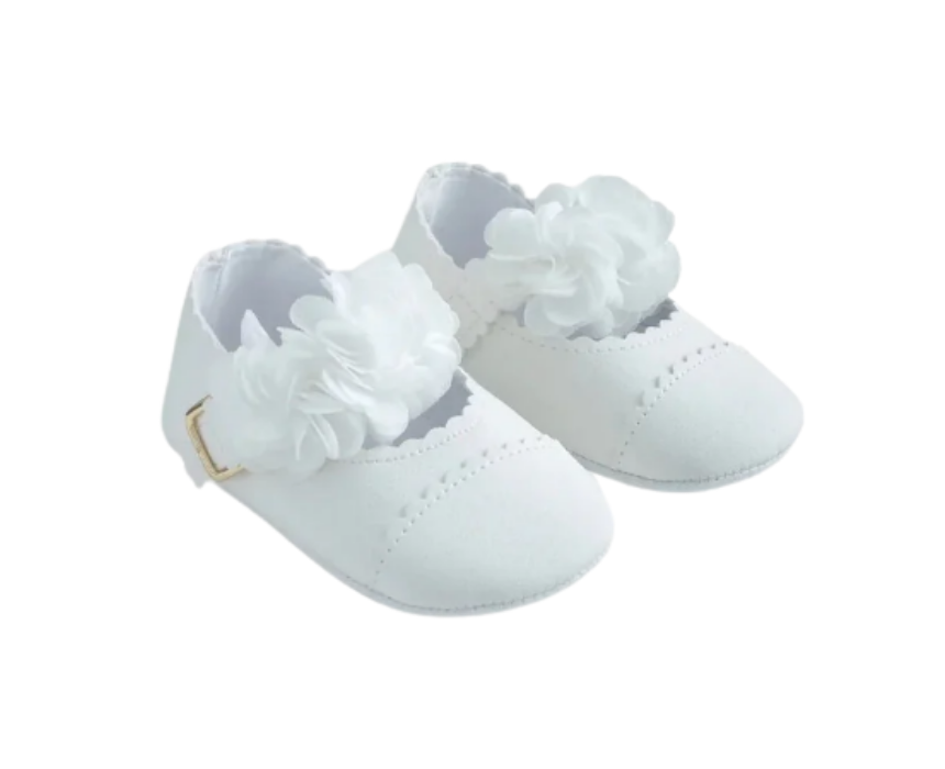 57 Baby Scalloped Flower Ballet Shoes - Image 1