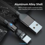 Magnetic USB 540 Degrees Rotating Cable - Image 