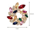 Crystal Laurel Wreath Brooch - Image 