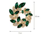 Crystal Laurel Wreath Brooch - Image 