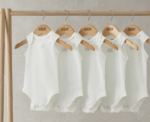 Baby Organic Sleeveless Bodysuits in White - Image 