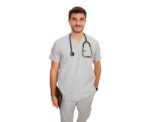 Light Grey Men's Scrubs - Image 