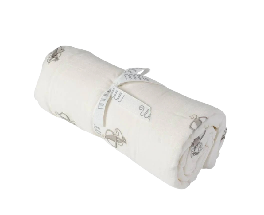 89 Organic Bamboo Baby Blanket Monkey - Image 1