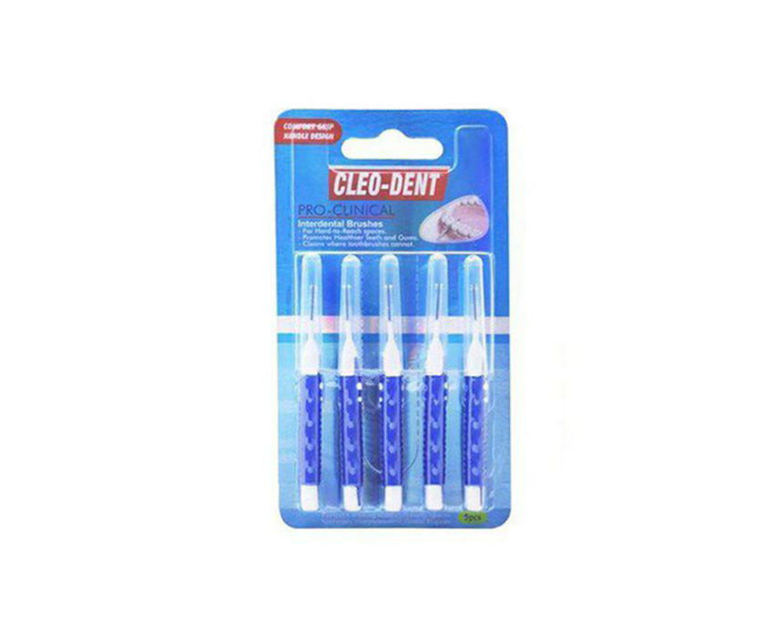Cleo Dent Interdental Brush Blue 1Mm 2003 5 Piece Cleo Dent Interdental Brush Blue 1Mm 2003 5 Piece - Image 1
