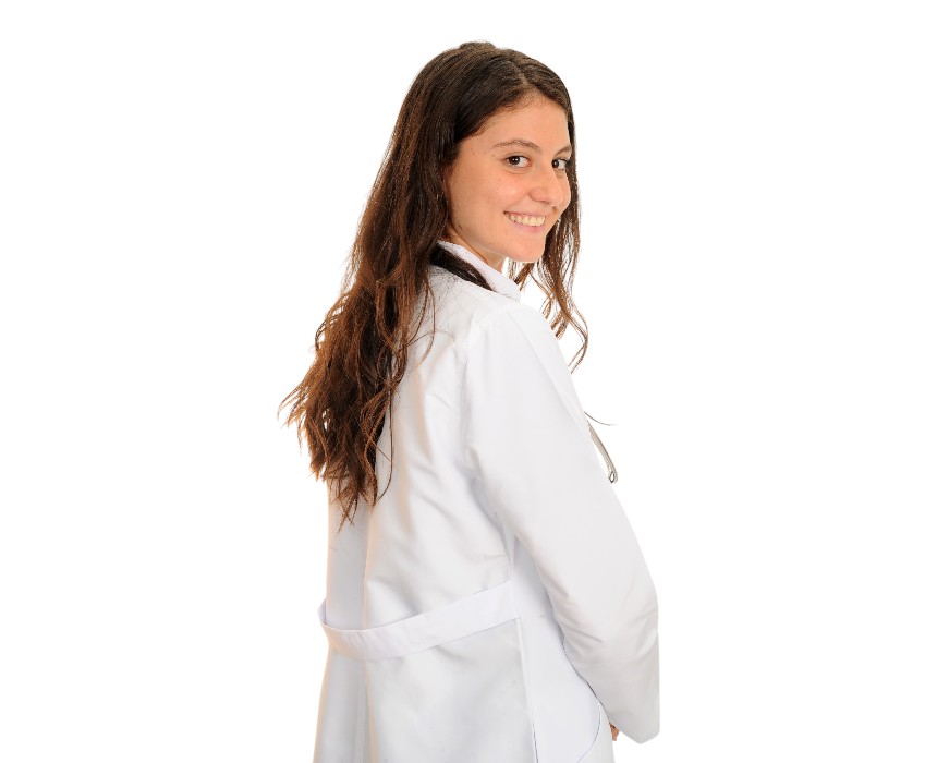 HO1_1017 Women's Tailored White Lab Coat - Image 1