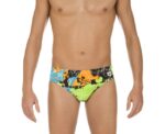 Arena Men Training Swimwear Brief Routes Black Green - Image 