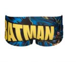 Men Training Swimwear Batman Placed Print Low Waist Short Black Multi - Image 