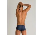 Men Training Swimwear Checks Brief Navy - Image 
