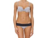 Women Beachwear Two Pieces Vichy Twisted Bra With Wire Navy - Image 