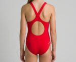 Girls One Piece Swimsuit Arena In Red - Image 