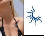 Tribal Moon And Sun Jagua Tattoo - Image 