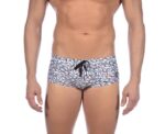 Men Training Swimwear Spirograph Reversible Low Waist Short - Image 