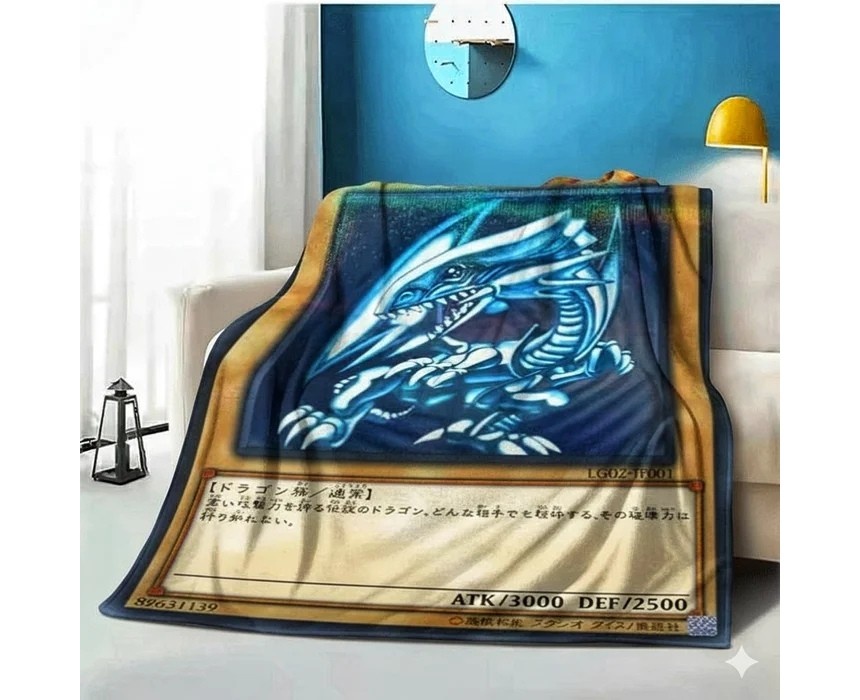 Pi7_image_tool (2) Blue Eyes White Dragon Japanese Edition Blanket Cotton - Image 1