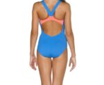 Girls One Piece Swimsuit Arena Pix Blue Shiny Pink - Image 