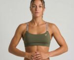 Women Bandeau Training Bra Top Arena In Black And Army - Image 