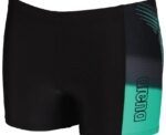 Arena Men Training Swimwear Short Brisa Black Bali Green - Image 