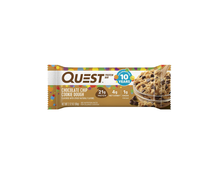 Quest Protein Bar Chocolate Chip Cookie Dough 60 g Quest Protein Bar Chocolate Chip Cookie Dough 60 g - Image 1