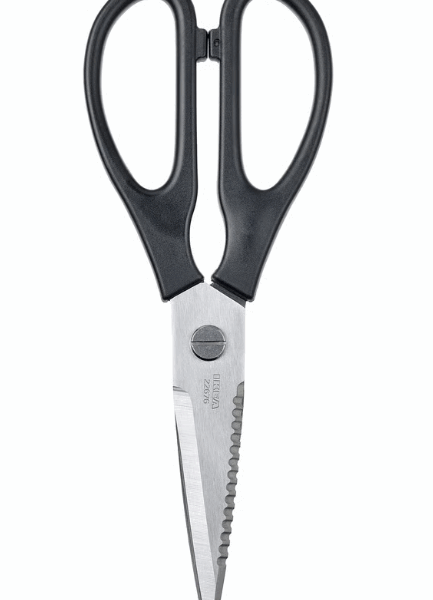 IKEA SVARTFISK Kitchen scissors, stainless steel/black