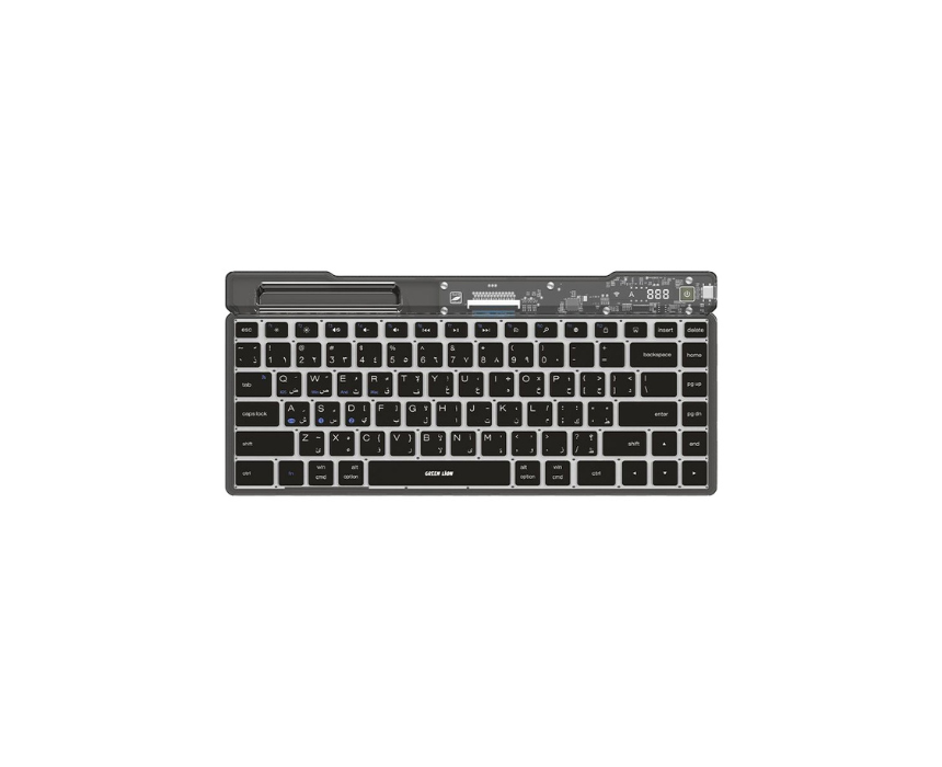 Untitled design (16) Green Lion Transparent Keyboard Scissor Foot Structure Black - Image 1