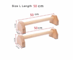 Wooden Gymnastics Parallettes Bars 50cm - Image 