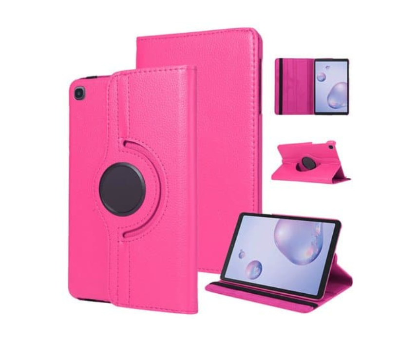 Untitled design (2) Samsung Tab A7 T500 Smart Flip Case in Pink - Image 1