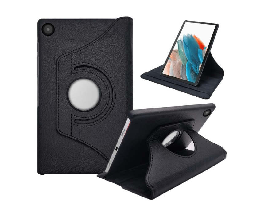 Untitled design (26) Samsung Tab A8 10.5 Inch Smart Flip Case in Black - Image 1