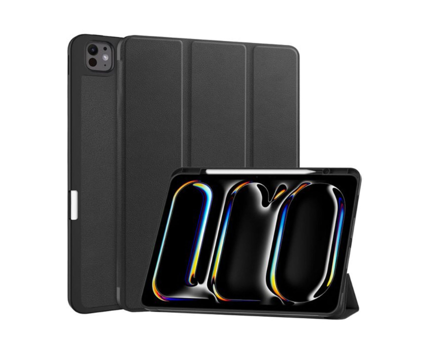 Untitled design (8) Mocome iPad Pro 11 2024 Leather Case with Pen Slot in Black - Image 1