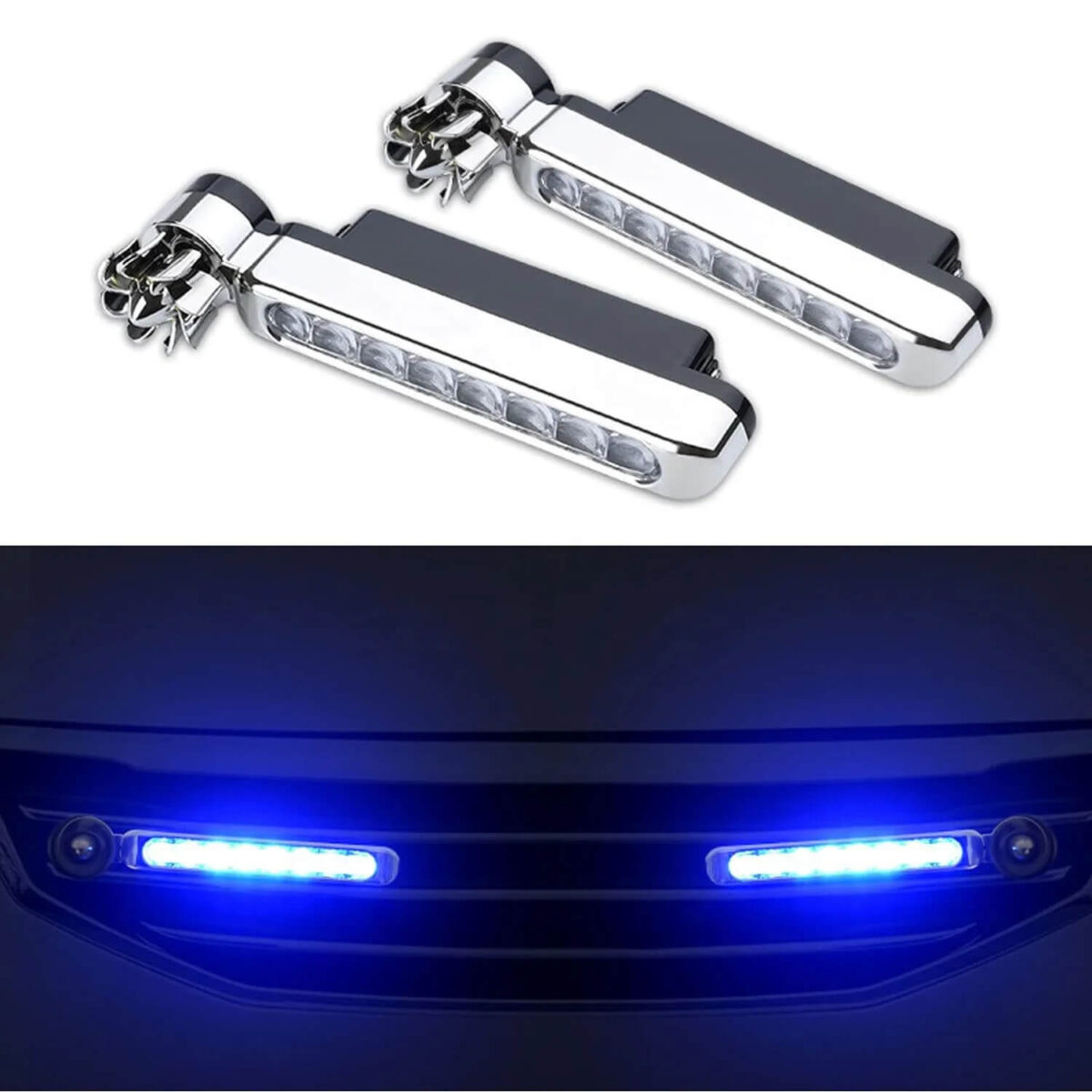 8 LED Wind-Powered Car Lights - Image 