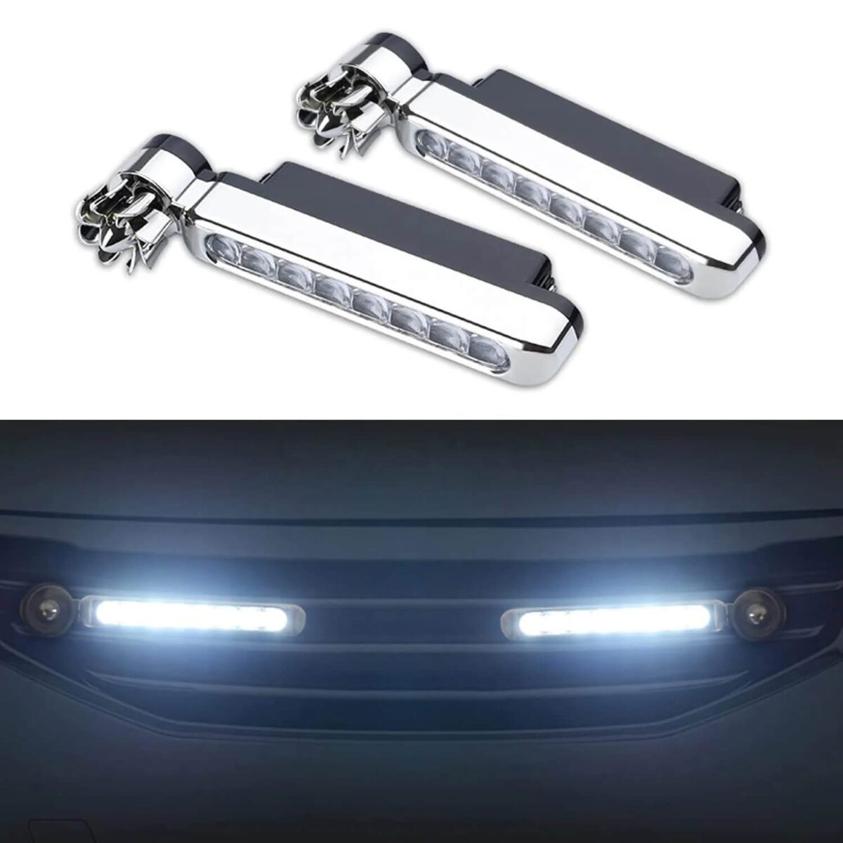 8 LED Wind-Powered Car Lights - Image 