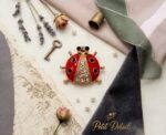 Ladybug Crystal Brooch - Image 