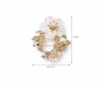 Pearl Floral Wreath Brooch - Image 