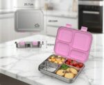 Stainless Steel 4 Compartments Bento Lunch Box - Image 