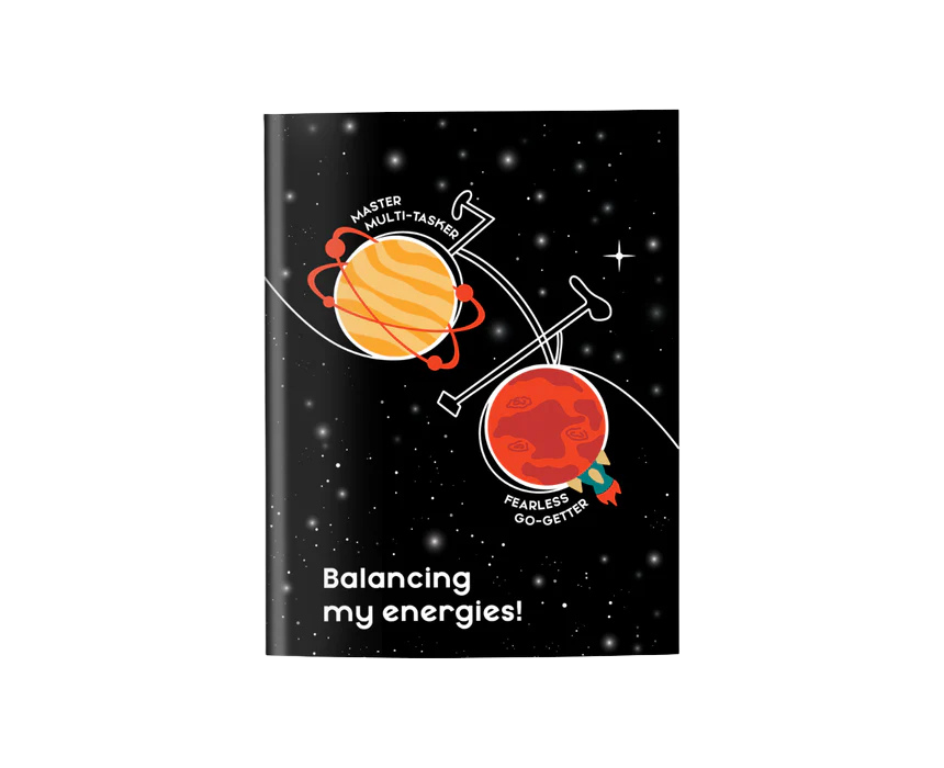 puzzle games, construction toys, educational toys, model building, creative hobbies, brain teaser, family activities, collectible decor (1) Mars And Venus Illustration A6 Pocket Notebook - Image 1