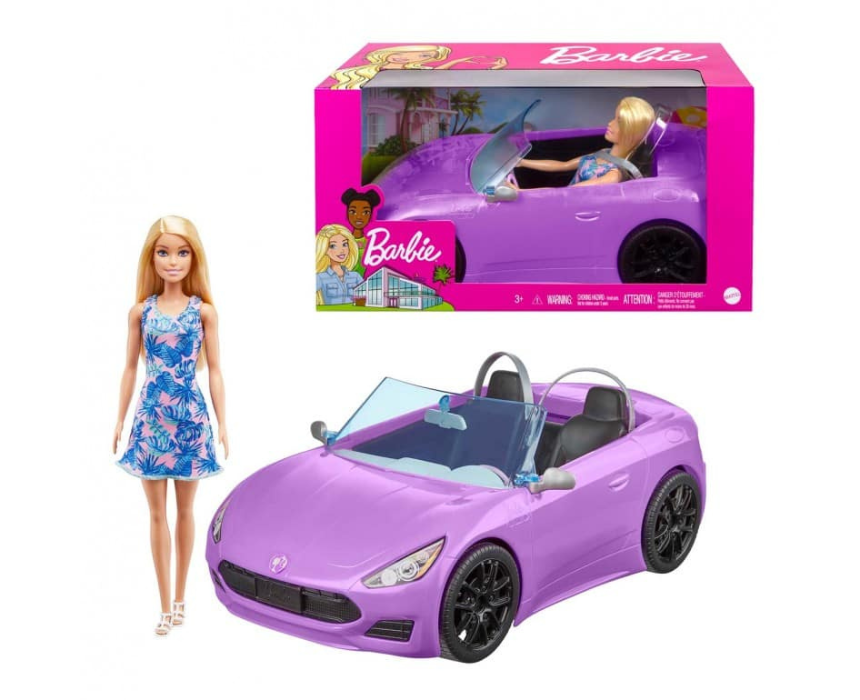 puzzle games, construction toys, educational toys, model building, creative hobbies, brain teaser, family activities, collectible decor Barbie Convertible Seater Car With Doll - Image 1