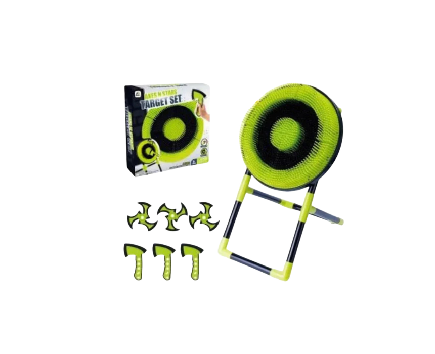 puzzle games, construction toys, educational toys, model building, creative hobbies, brain teaser, family activities, collectible decor AXES N STARS TARGET SET - Image 1