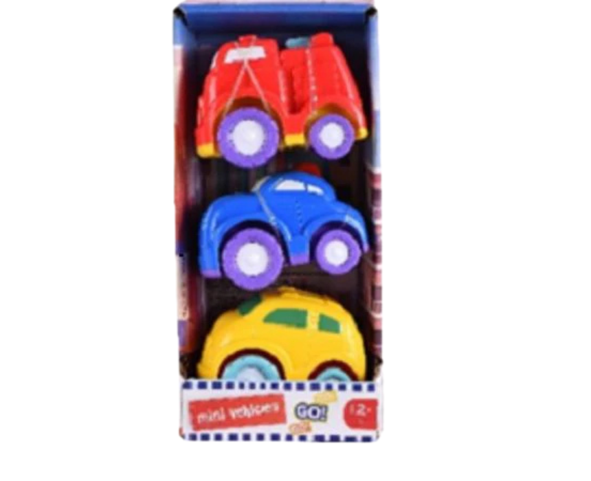 puzzle games, construction toys, educational toys, model building, creative hobbies, brain teaser, family activities, collectible decor Baby Mini Vehicle Toy Set - Image 1