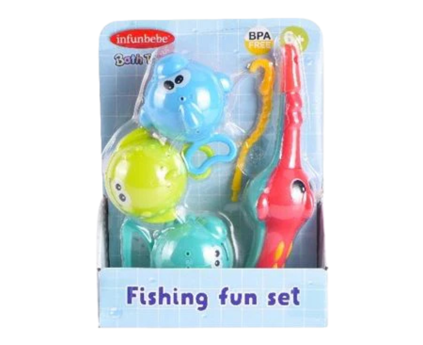 puzzle games, construction toys, educational toys, model building, creative hobbies, brain teaser, family activities, collectible decor Kids Fishing Toy Set Infunbebe - Image 1