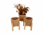 Rattan Planter Basket Stand - Image 