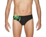Arena Men Training Swimwear Backjump Brief Black Leaf - Image 