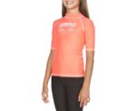 Arena Girls Rashguard Swimwear UV T Shirt Shiny Pink White - Image 