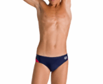 Arena Boys Training Swimwear Ren Brief Navy Shark Fluo Red - Image 