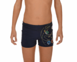 Arena Boys Training Swimwear Jumping Short Navy Turquoise - Image 