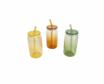 Ombre Glass Straw Cup - Image 