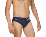 Arena Men Training Swimwear Flake Brief Navy Agata Violet - Image 