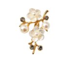 Pearl Blossom Branch Brooch - Image 